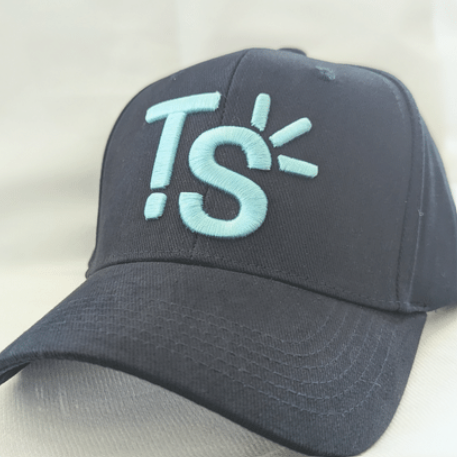 Dark blue cap with TS in teal